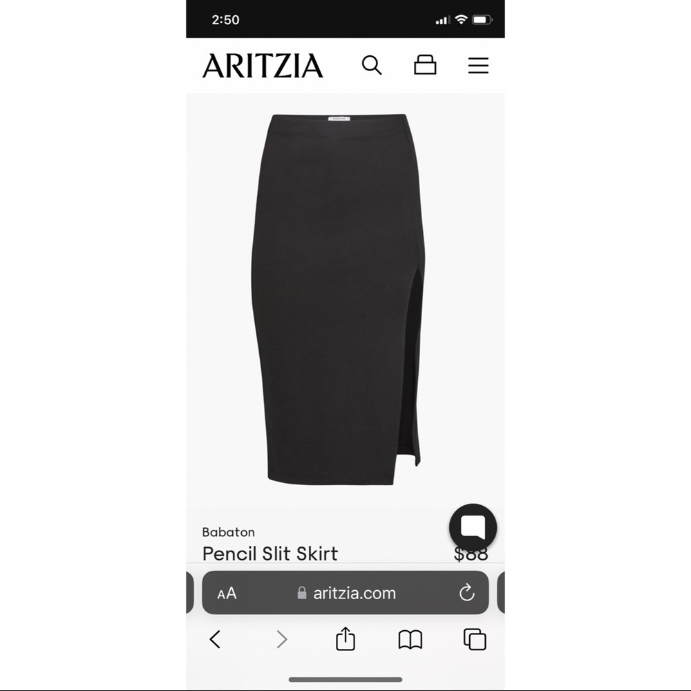 Babaton, pencil, midi, skirt, never worn